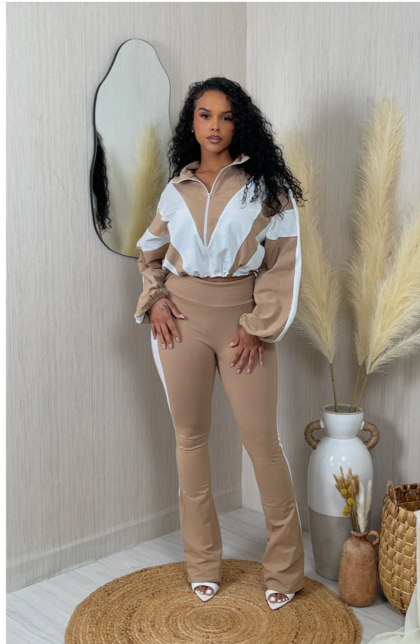 COLOR BLOCK PANTS SET