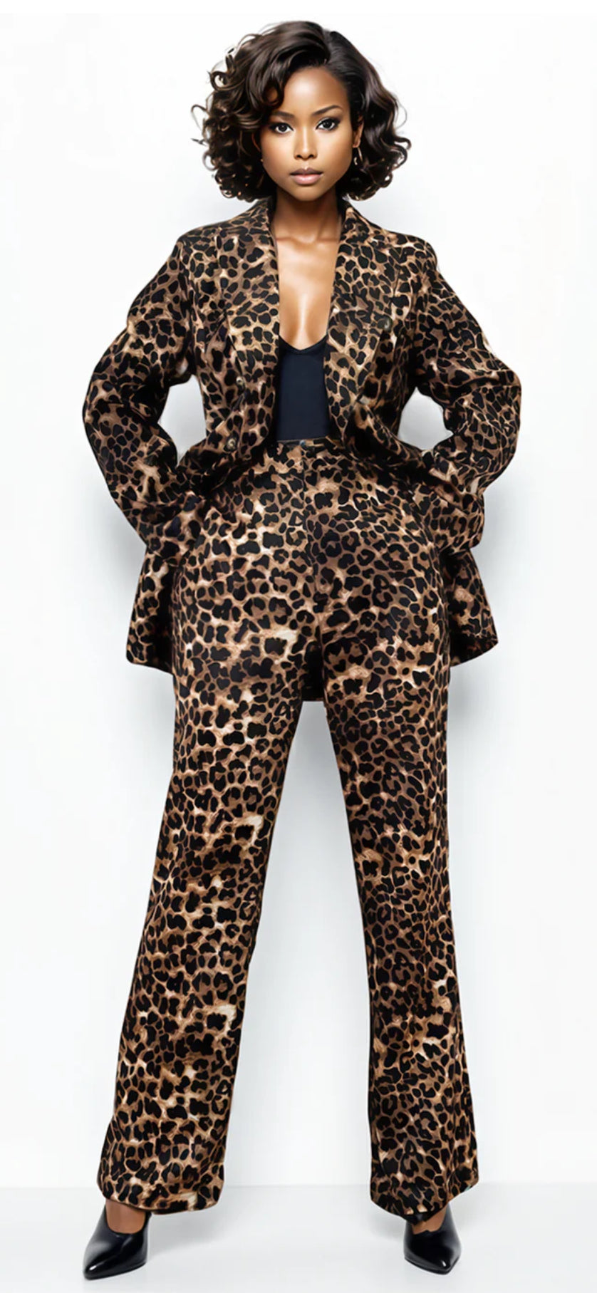 Leopard Pants Set