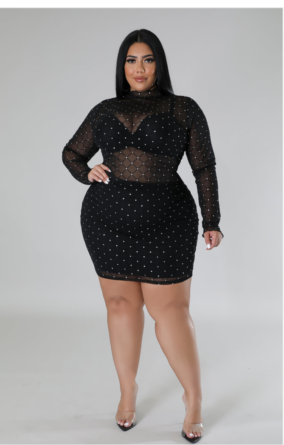 Plus Bling Skirt Set