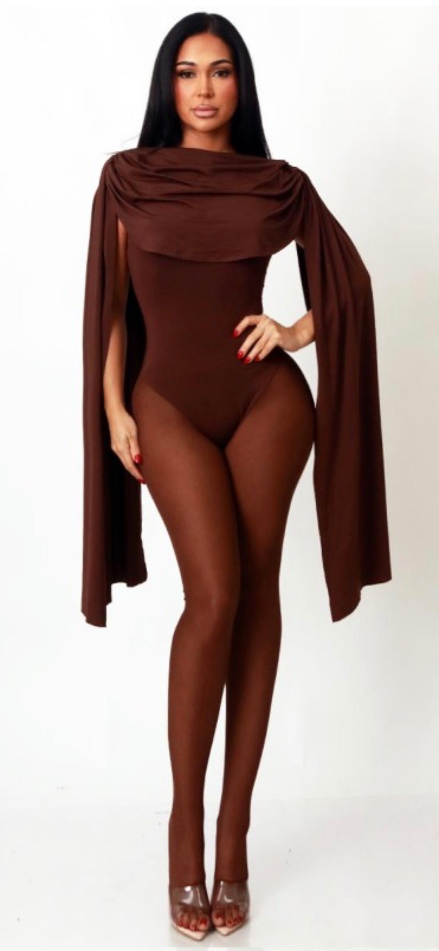 Cocoa Drape Bodysuit