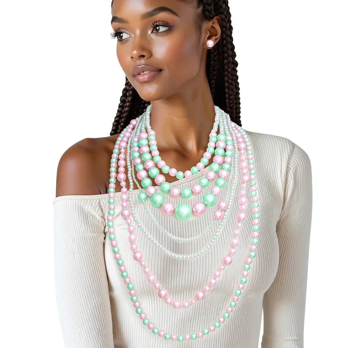 AKA Sorority Necklace Set