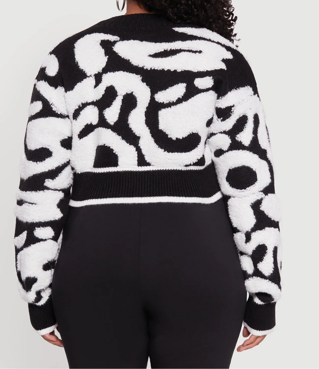 Knit Crop Cardigan (Plus)