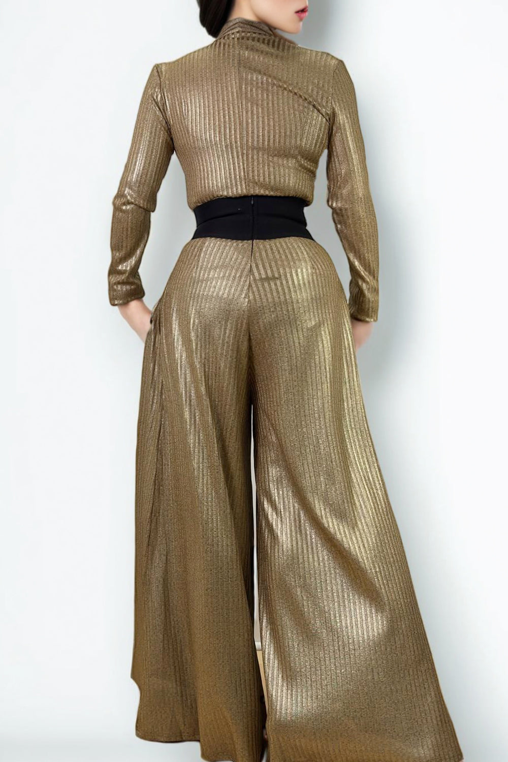 Gold Palazzo Pants Set