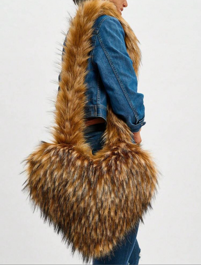 Furry Heart Bag