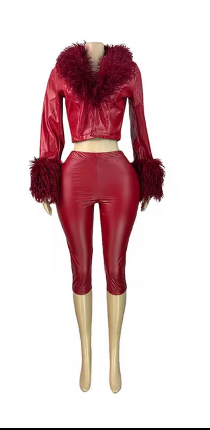 Fur Capri Set