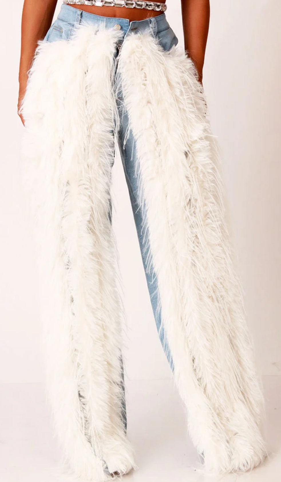 Fur Denim Jeans
