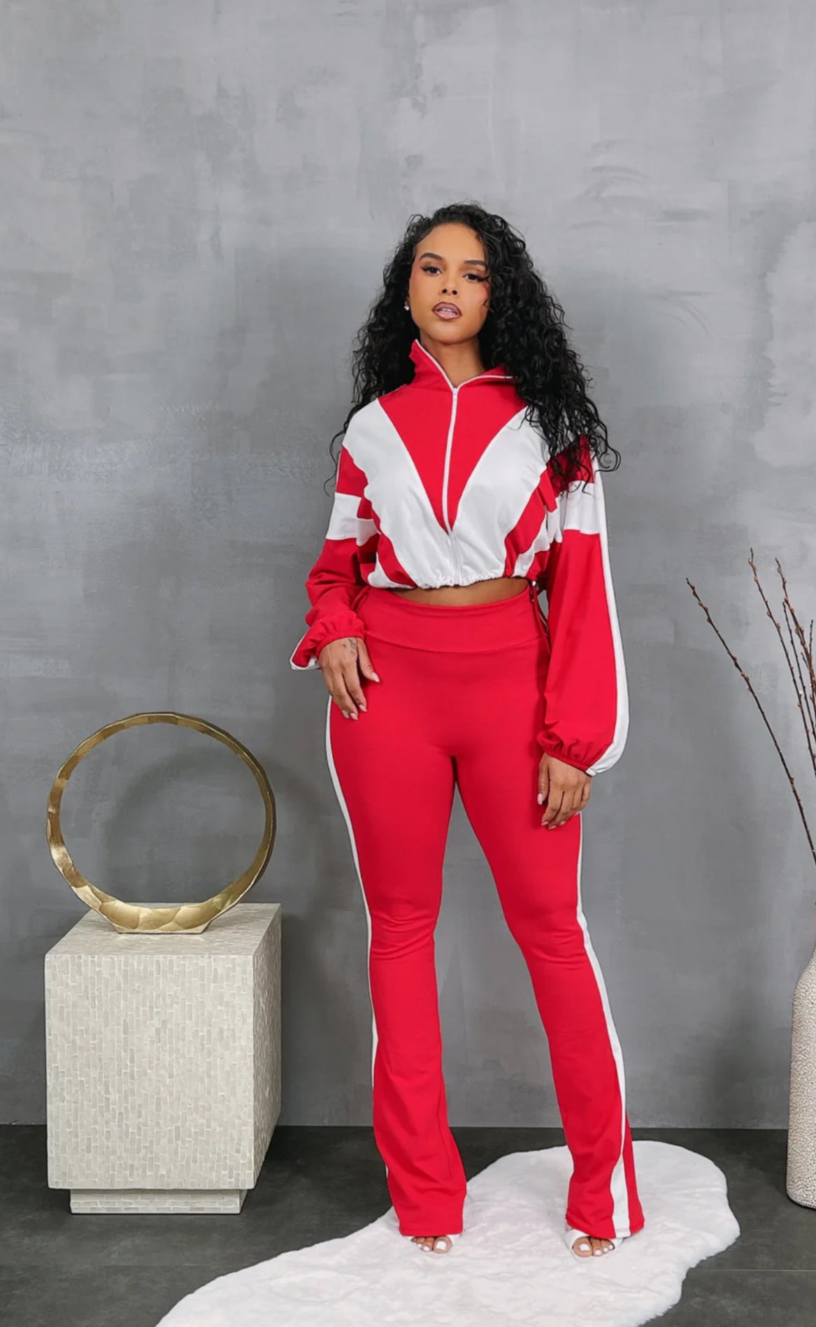 COLOR BLOCK PANTS SET