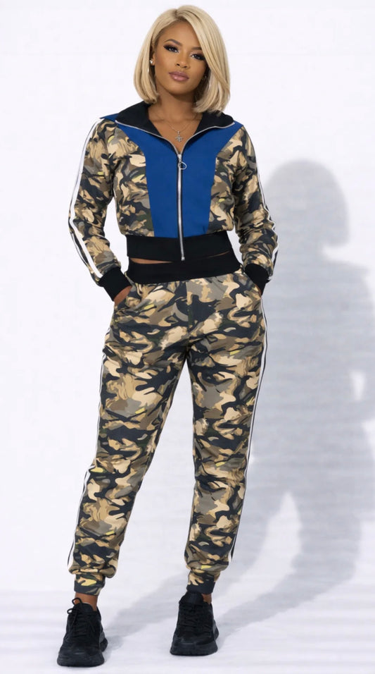 Camo Track Pants Set