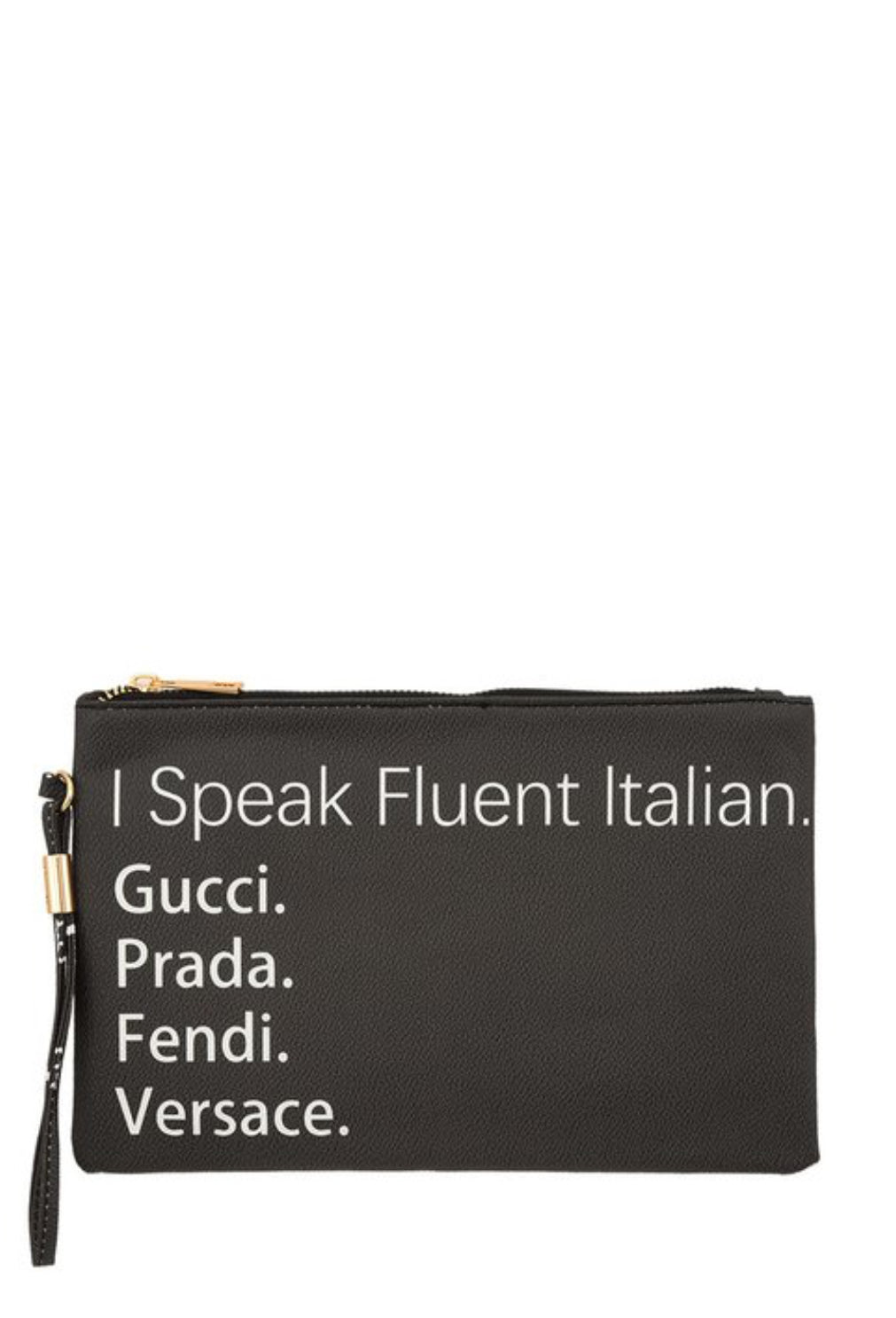 Speak Fluent Clutch Bag