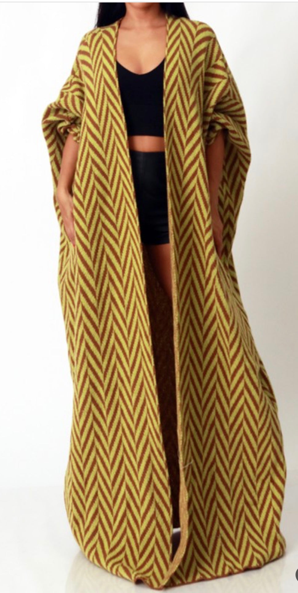 African Print Maxi Cardigan