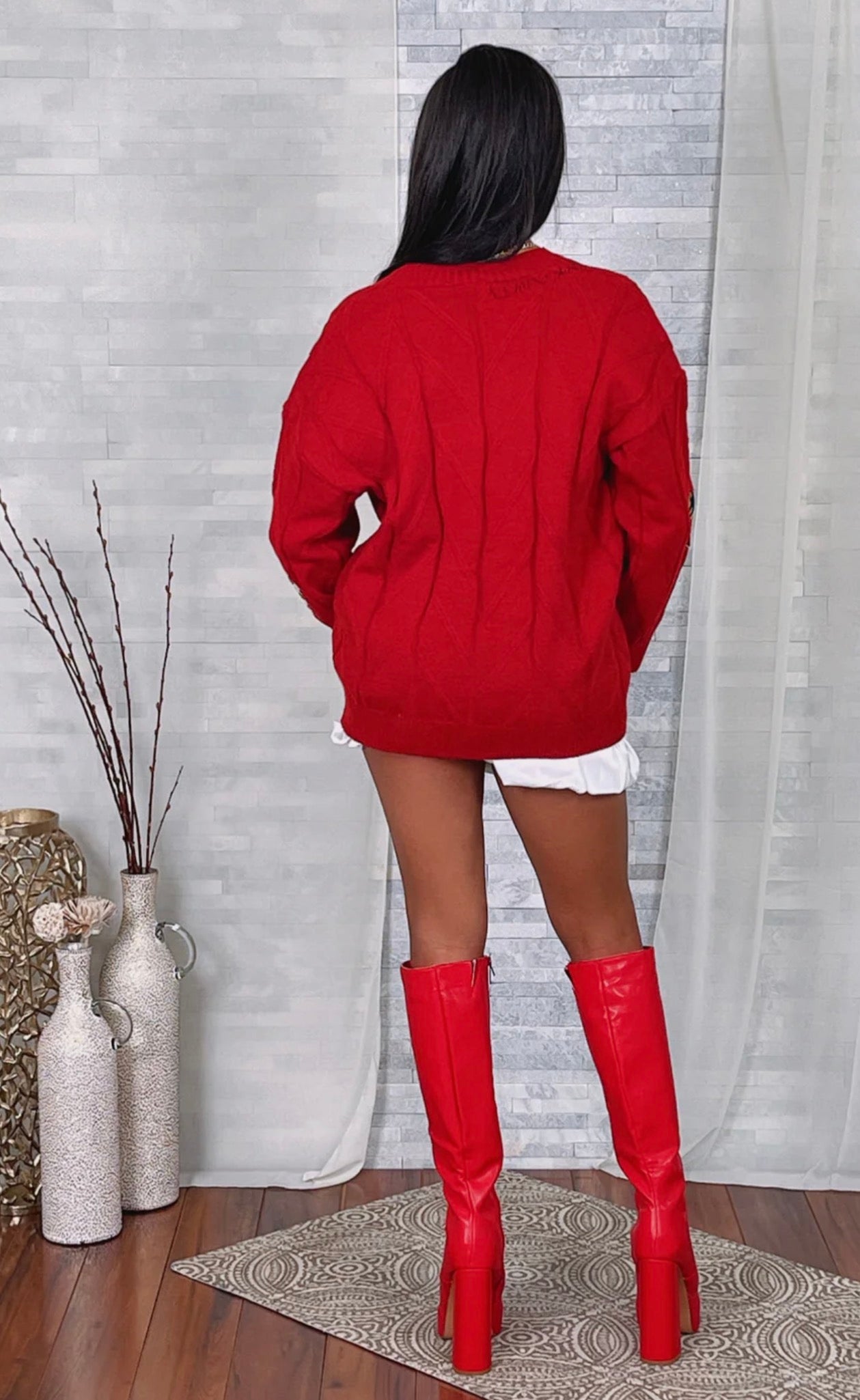 Graphic Knit Cardigan