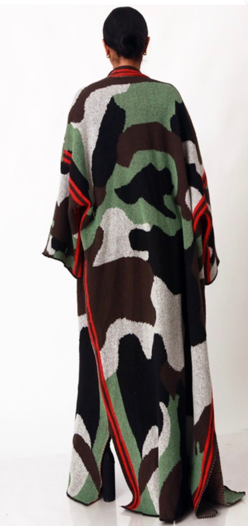 Camouflage Print Cardigan