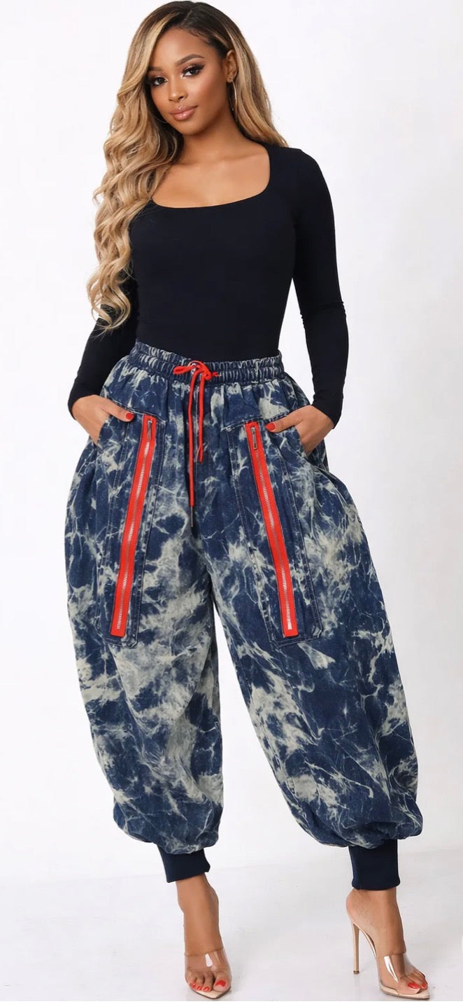 WASHED DENIM JOGGER