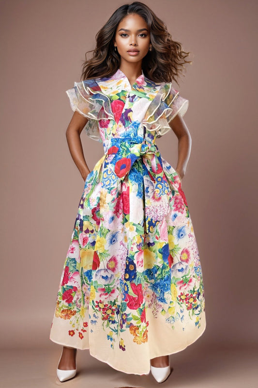 FLORAL WRAP DRESS
