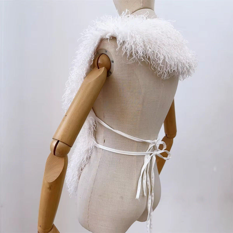 Halter Mango Fur Vest