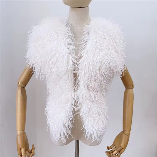 Halter Mango Fur Vest