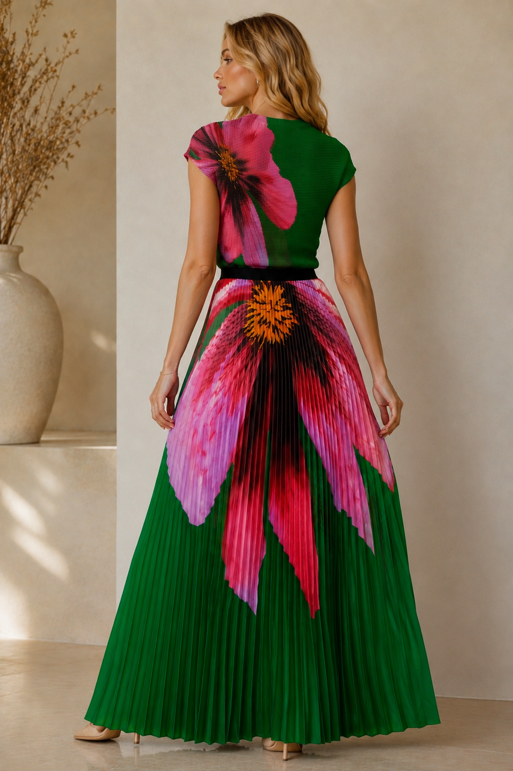 WILDFLOWER ELEGANT PLEATED SKIRT SET