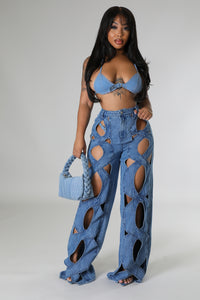 Cutout Denim Jeans