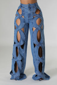 Cutout Denim Jeans
