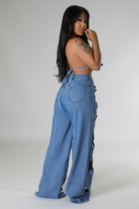 Cutout Denim Jeans