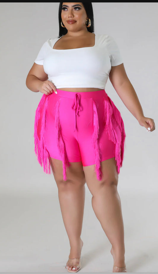 Plus Tassel Shorts