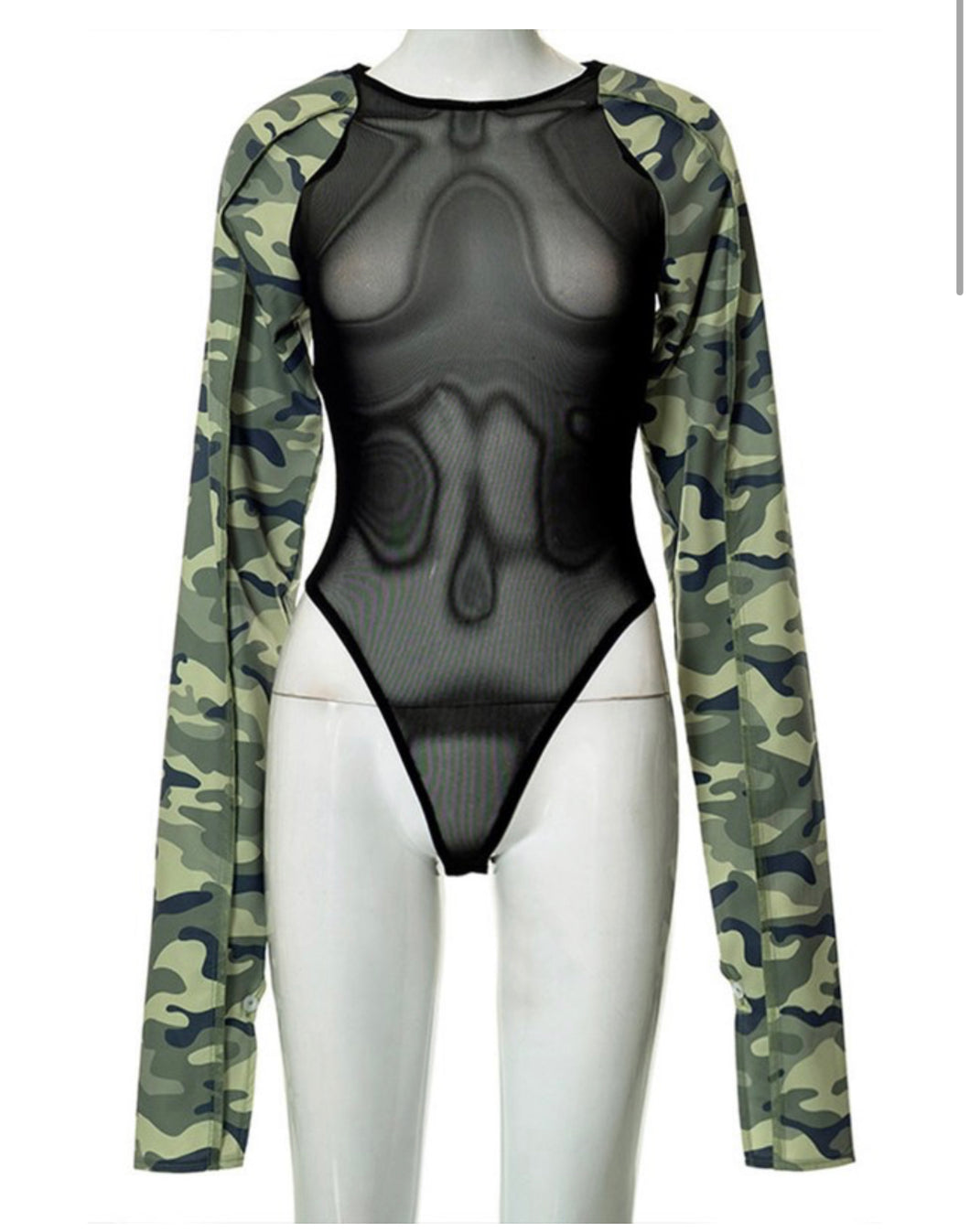 Navy Mesh Bodysuit